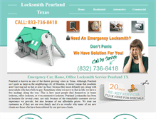 Tablet Screenshot of pearland--locksmith.com